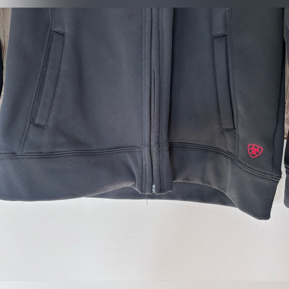 Ariat Full Zip Jacket Black Large Polyester Softs… - image 2